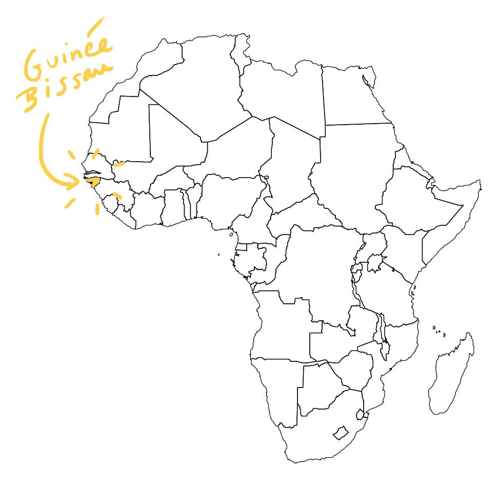 Bissau est la capitale de la Guinée Bissau. Pays lusophone de trois millions d’habitants, il est situé entre le Sénégal au nord et la Guinée – Conakry au sud et à l’ouest avec une vue sur l’océan atlantique.
